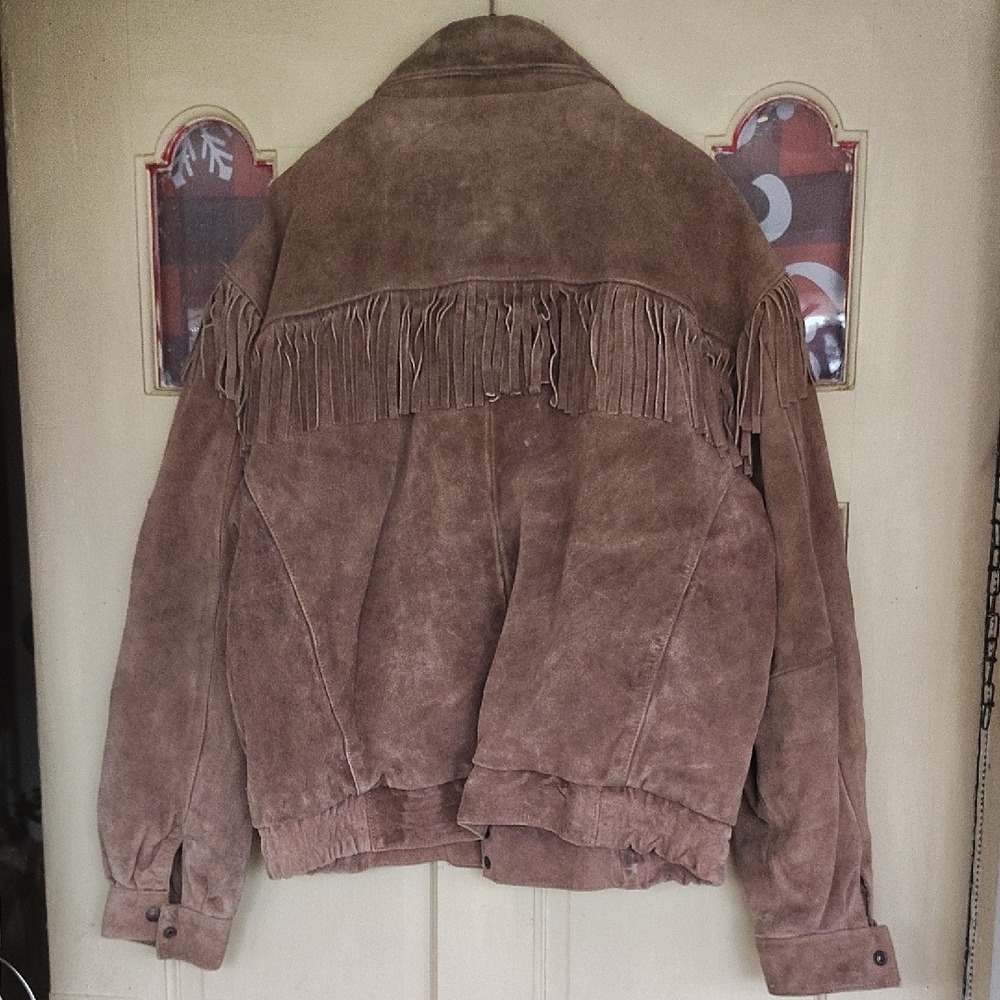 Brown Suede Fringe Jacket - Picture 3 of 5